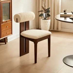 Nordic French Vintage Solid Wood Dining Chair